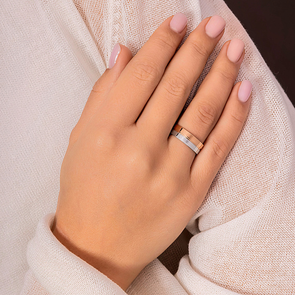 Обручка Американка з червоного золота (арт. 239193) – зображення 5