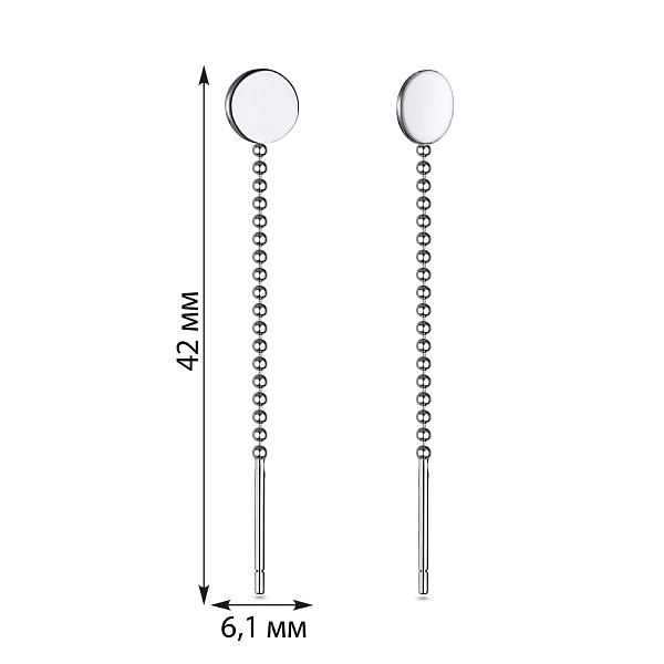Серебряные серьги протяжки (арт. 7502/3388) – изображение 2