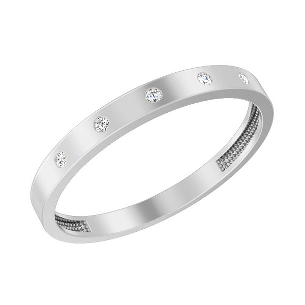 Золотое кольцо с фианитами (арт. 140765б) – изображение 1