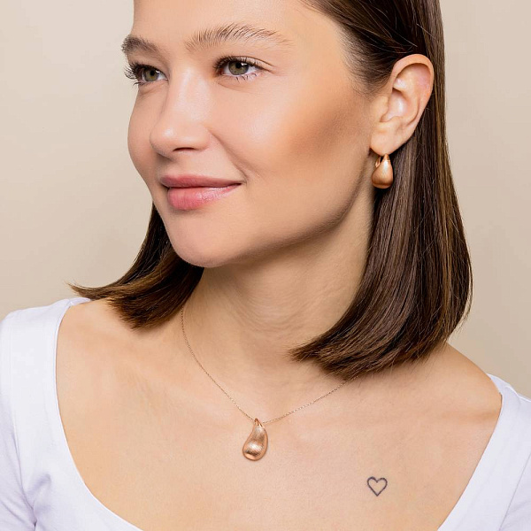 Золотое колье Капля (арт. 352756а) – изображение 5