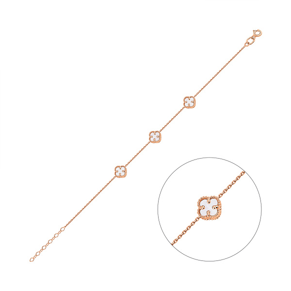Золотий браслет з перламутром (арт. 326848/7п) – зображення 1