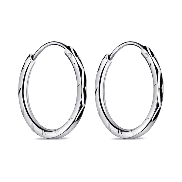 Серебряные серьги-кольца (арт. 7502/3948/15) – изображение 1