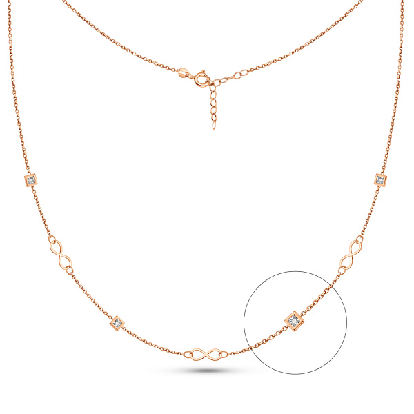 Кольє Нескінченність з червоного золота (арт. 352782) – зображення 1