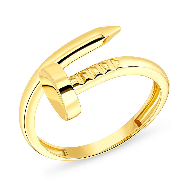 Кольцо из желтого золота «Гвоздь» без камней (арт. 155321ж) – изображение 1