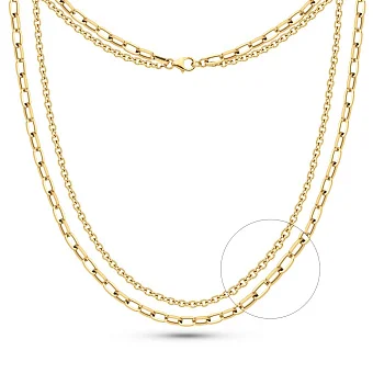 Двойное колье из желтого золота (арт. 352883ж)