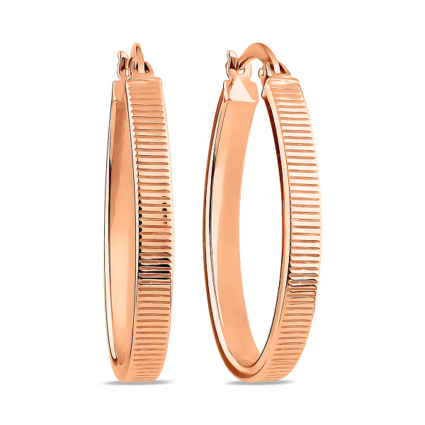 Серьги из красного золота без камней (арт. 1091149/25) – изображение 1