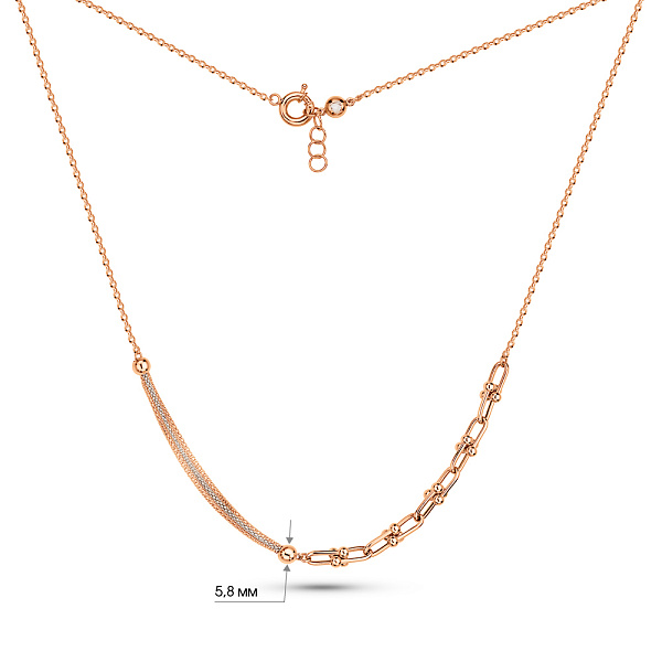 Кольє з червоного і білого золота (арт. 352894кб) – зображення 4