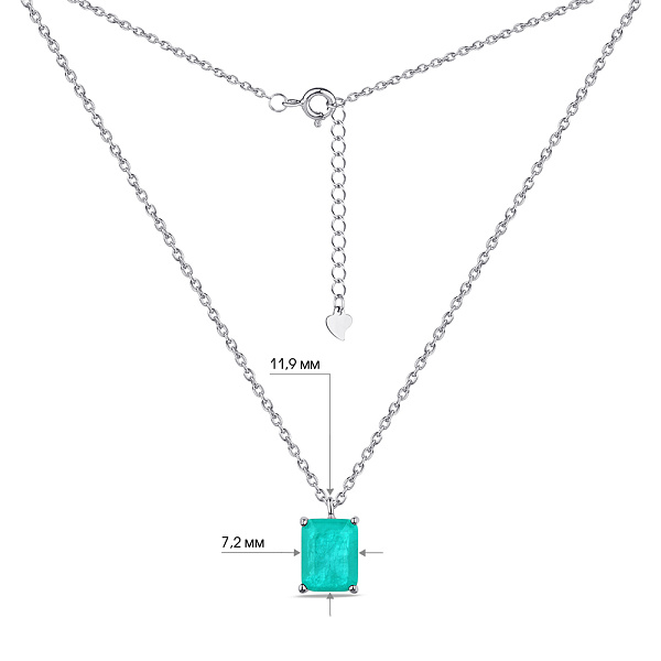 Серебряное колье с альпинитом (арт. 7507/1566аз) – изображение 3