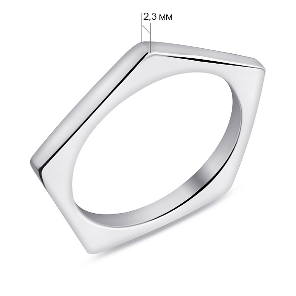 Кольцо из серебра без камней (арт. 7501/7041) – изображение 2