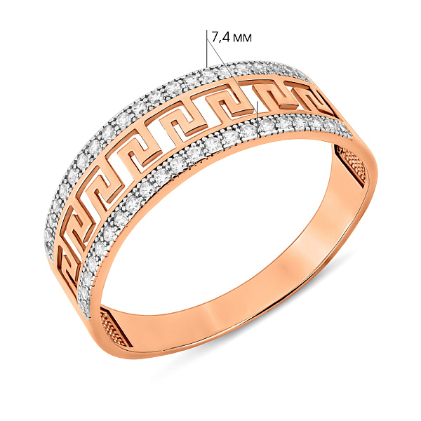 Золотое кольцо Олимпия с фианитами (арт. 143400) – изображение 2