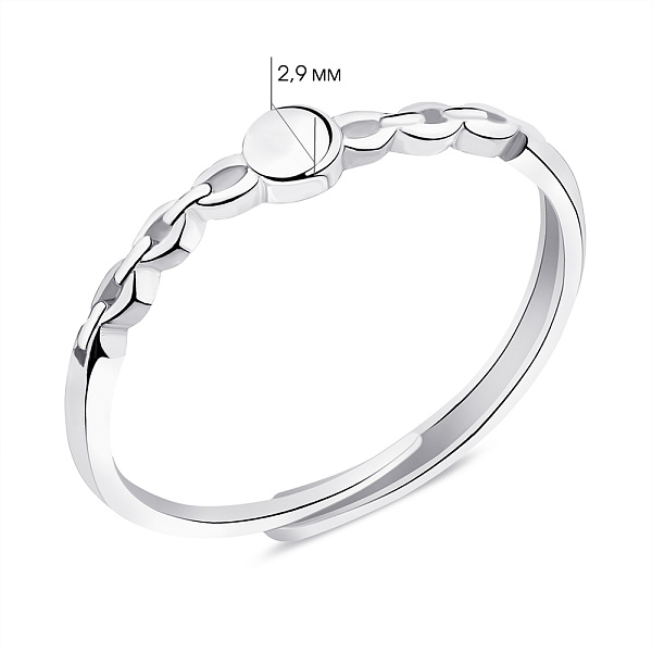 Серебряное кольцо без камней (арт. 7501/6139) – изображение 2