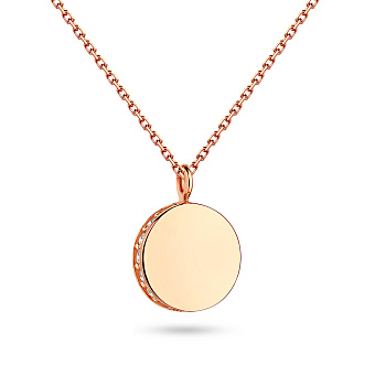 Золотое колье в красном цвете металла с фианитами (арт. 351566)