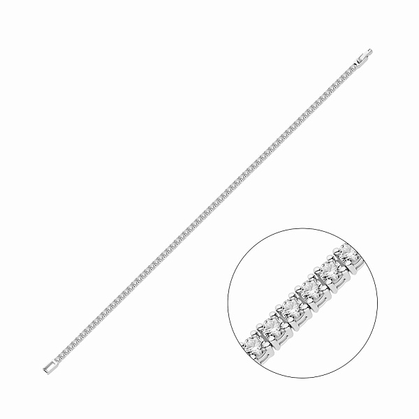 Золотой теннисный браслет с бриллиантами (арт. Б011207б) – изображение 1