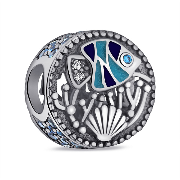 Серебряный шарм Рыбка (арт. 7903/П5ФТСГ/7119) – изображение 1