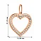 Классический подвес "Сердце" из золота с фианитами (арт. 424474) – изображение 2