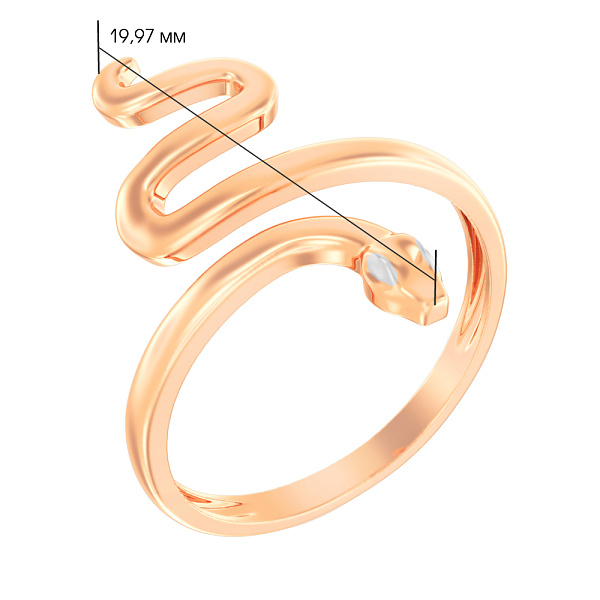 Золота каблучка «Змія» (арт. 141127) – зображення 4