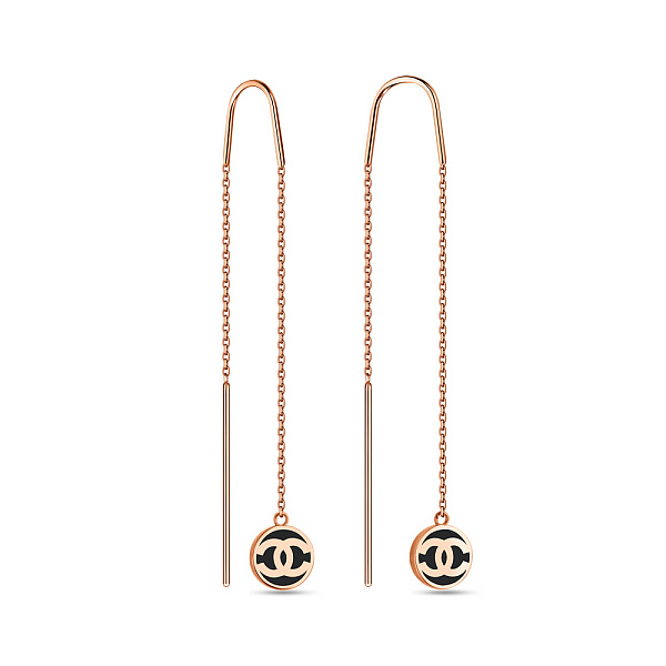 Золотые серьги-протяжки (арт. 1091184еч) – изображение 1