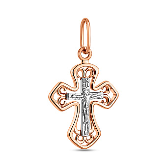 Фото Золотой крестик с распятием (арт. 501094)