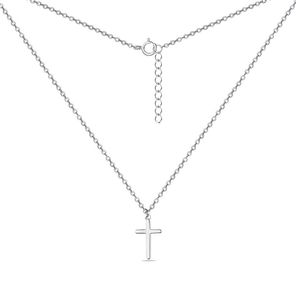 Колье из серебра Крестик без вставок (арт. 7507/1284) – изображение 2