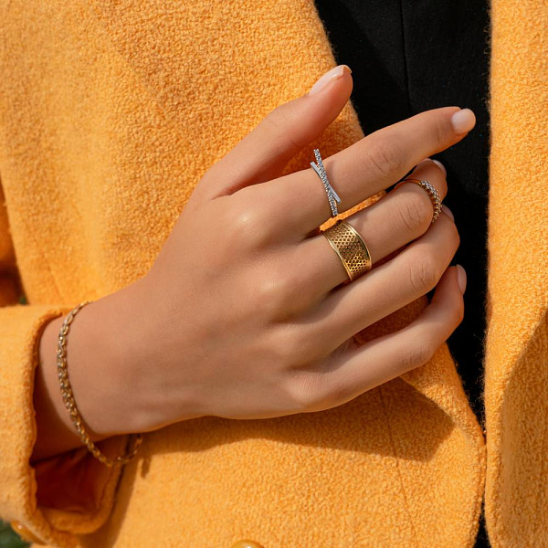 Кольцо из желтого золота без камней (арт. 155915ж) – изображение 3