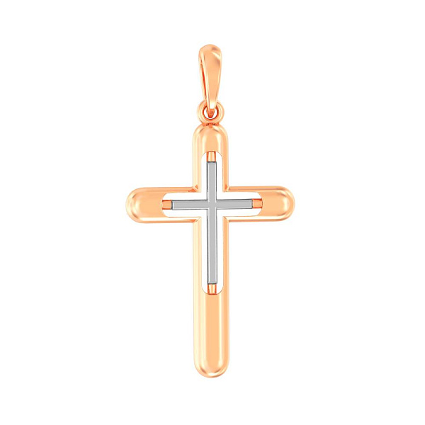 Золотой крестик без камней (арт. 440743) – изображение 1