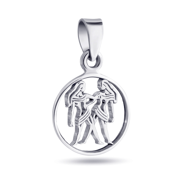 Срібний підвіс "Близнюки" (арт. 7903/3858бл) – зображення 1