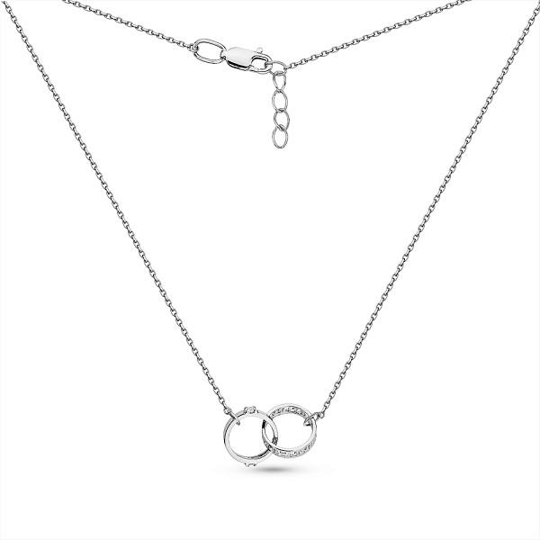 Серебряное колье с фианитами (арт. 7507/688клп) – изображение 2