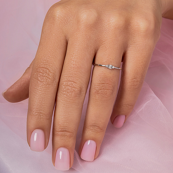 Золотое кольцо с бриллиантами (арт. К011705б) – изображение 3