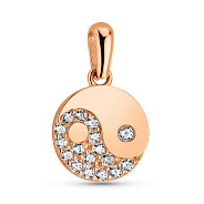 Золотая подвеска Инь-Ян с фианитами (арт. 424822)