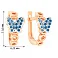 Золоті дитячі сережки "Метелики" з блакитними фіанітами (арт. 110480г) – зображення 2