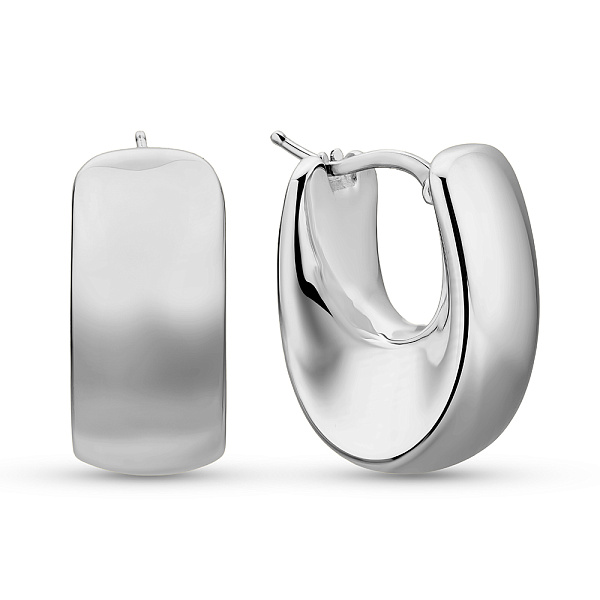 Сережки Francelli з білого золота без каменів (арт. е1091989б) – зображення 1