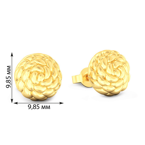 Серьги из желтого золота Francelli (арт. 1101119ж) – изображение 2
