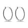Серебряные серьги-кольца без камней (арт. 7502/9054/15) – изображение 1