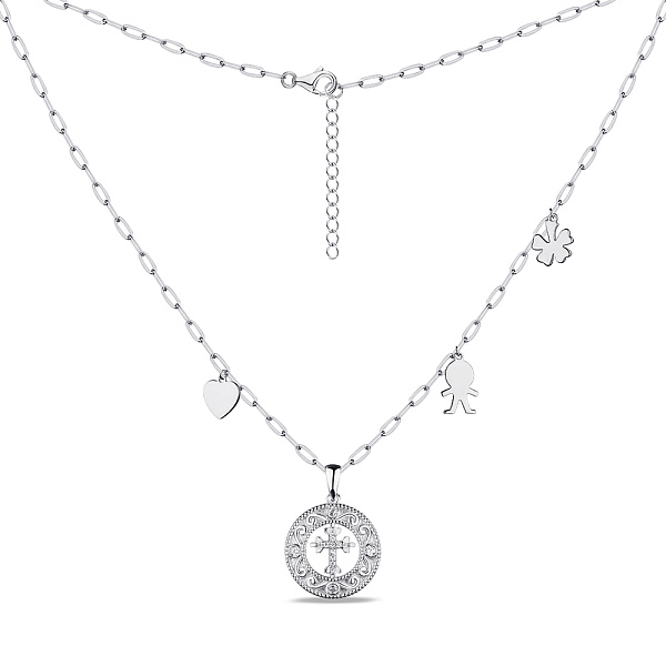 Кольє зі срібла з фіанітами (арт. 7507/1830) – зображення 2