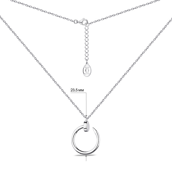 Колье серебряное с подвеской (арт. 7507/1663) – изображение 3