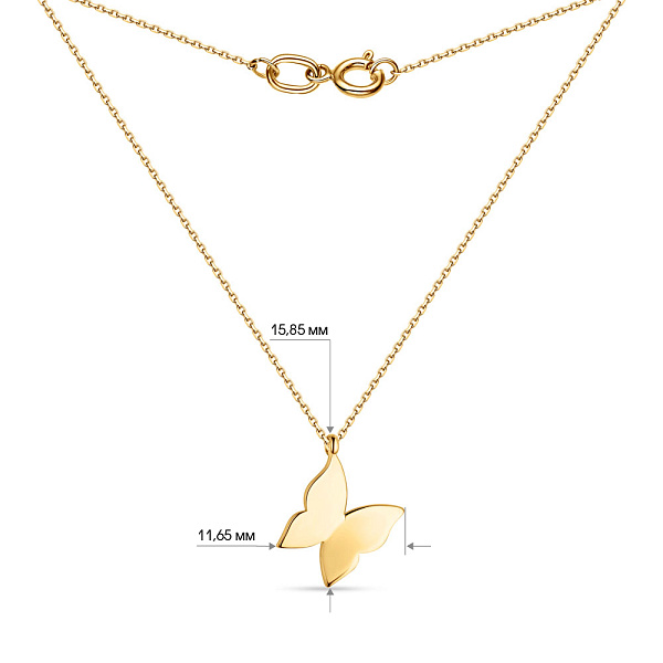 Кольє з жовтого золота "Метелик" (арт. 352087ж) – зображення 4