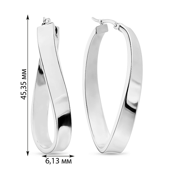 Золоті сережки без каменів (арт. 104449б) – зображення 2