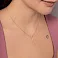 Золотое колье "Спичка" с фианитами (арт. 351408) – изображение 3