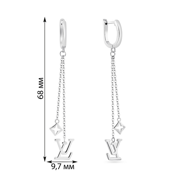 Сережки-підвіски зі срібла (арт. 7502/4572) – зображення 2
