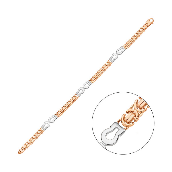 Браслет из красного и белого золота (арт. 326797кб) – изображение 1