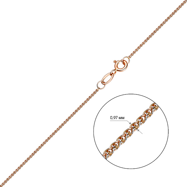 Цепочка из золота плетения Колосок (Спига) (арт. 303402р) – изображение 3