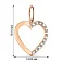 Золотой кулон «Сердце» с фианитами (арт. 424102) – изображение 2