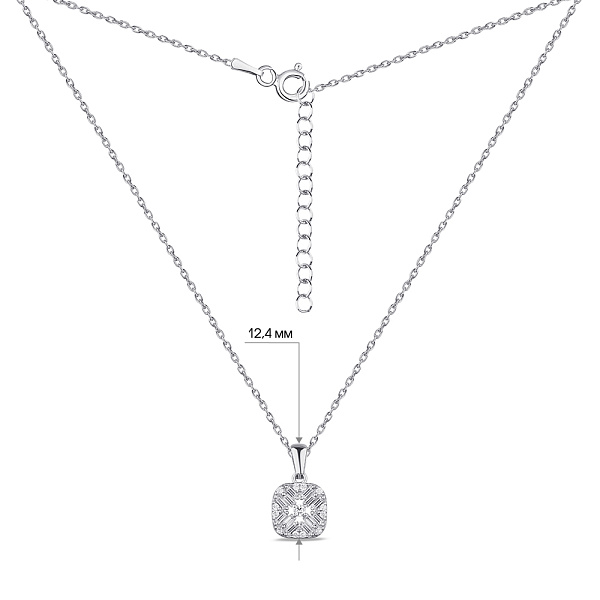 Колье серебряное с подвеской и с фианитами (арт. 7507/1665) – изображение 3