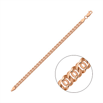 Браслет из красного золота плетения Арабский бисмарк (арт. ц3113310)
