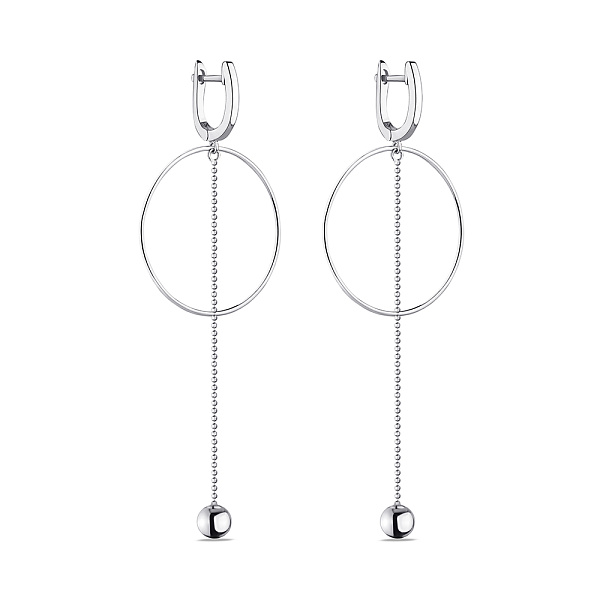 Длинные серьги из серебра без вставок Trendy Style (арт. 7502/4610) – изображение 1