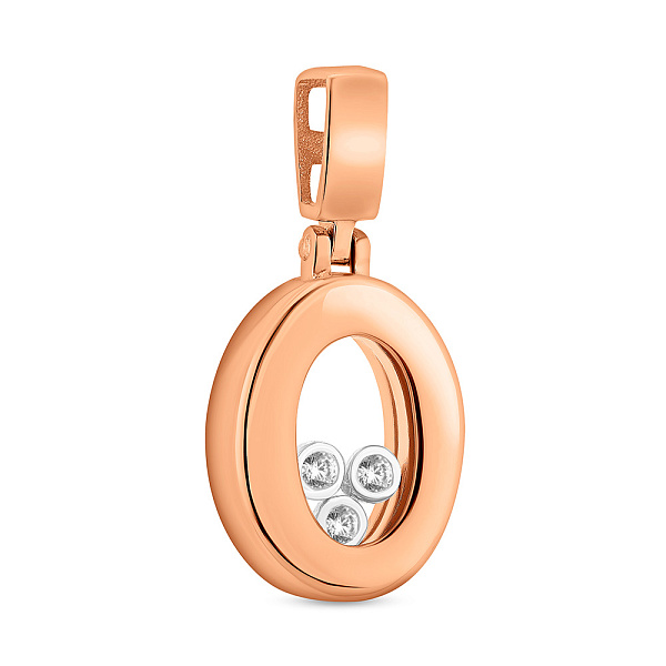 Золотий кулон з розсипом з фіанітів (арт. 421044) – зображення 1