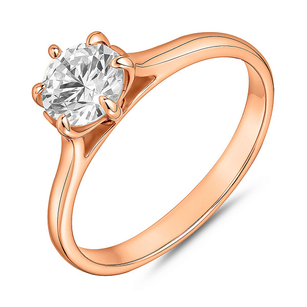Серебряное кольцо с крупным фианитом (арт. 7501/390к) – изображение 1