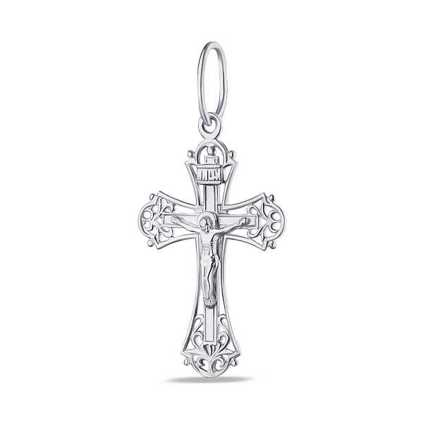 Серебряный крестик с распятием (арт. 7504/3620р) – изображение 1