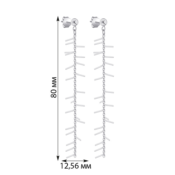 Срібні сережки-пусети Trendy Style (арт. 7518/5798) – зображення 2