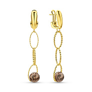 Золотые сережки Francelli с подвеской (арт. 1091318жкр)